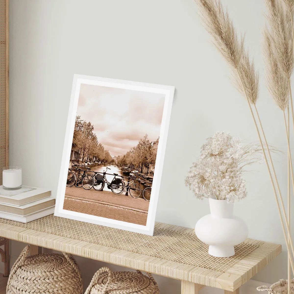Poster in einem weißen Rahmen - Niederländische Atmosphäre - 70x100 cm