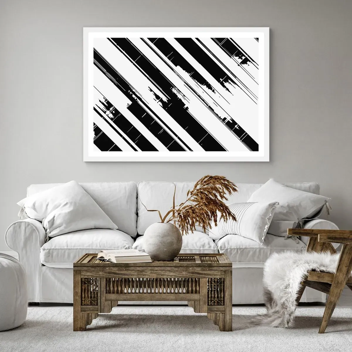 Poster in einem weißen Rahmen - Eine intensive und dynamische Komposition - 40x30 cm