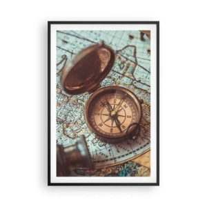 Poster in einem schwarzem Rahmen - Für den Abenteurer - 61x91 cm