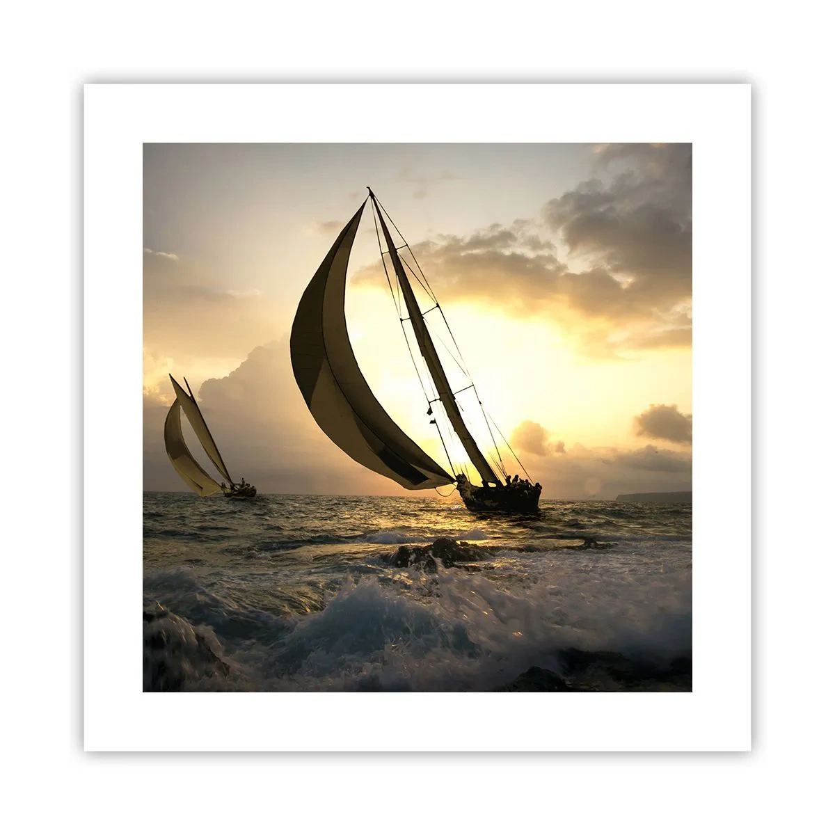 Poster - Mit dem Wind und gegen den Wind - 40x40 cm
