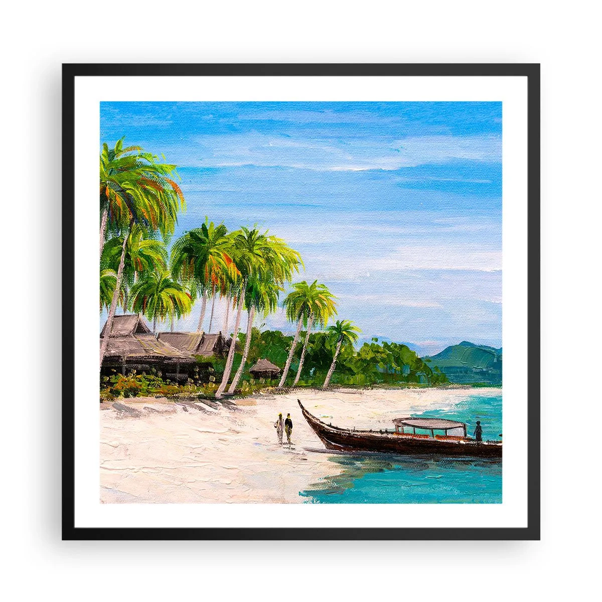 Poster in einem schwarzem Rahmen - Exotischer Traum - 60x60 cm