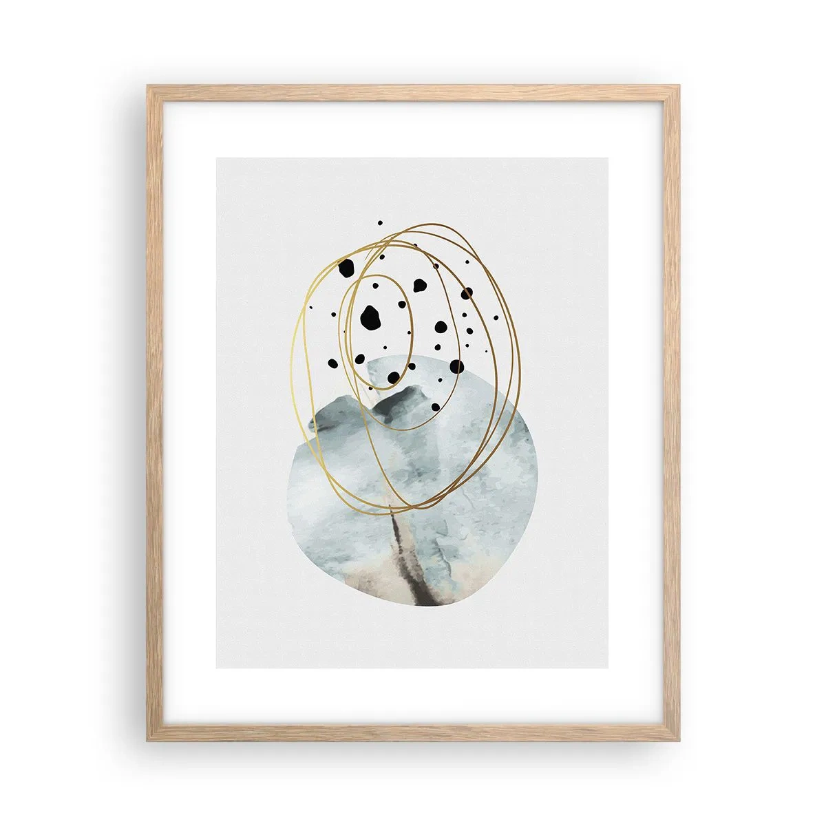 Poster in einem Rahmen aus heller Eiche - Vom Weltraum umarmt - 40x50 cm