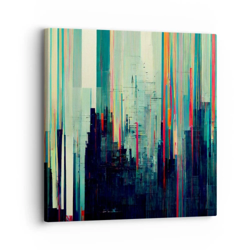 Bild auf Leinwand - Leinwandbild - Futuristische Stadt - 30x30 cm