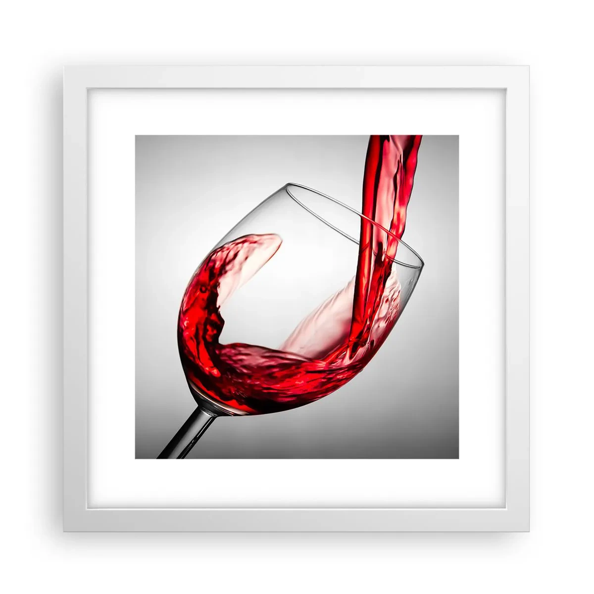 Poster in einem weißen Rahmen - Farbe – Bewegung – Klang - 30x30 cm