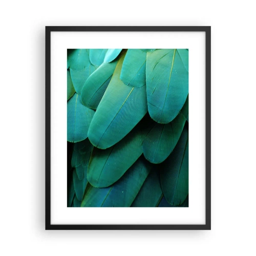Poster in einem schwarzem Rahmen - Papageienartige Präzision - 40x50 cm