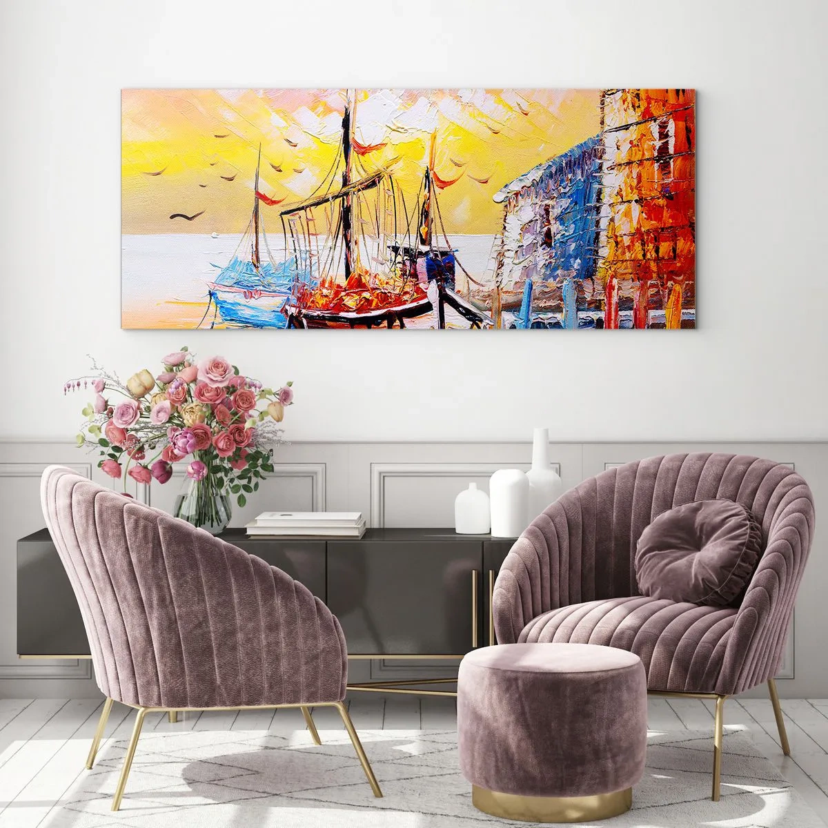 Glasbild - Bild auf glas - Glückliche Rückkehr - 100x40 cm