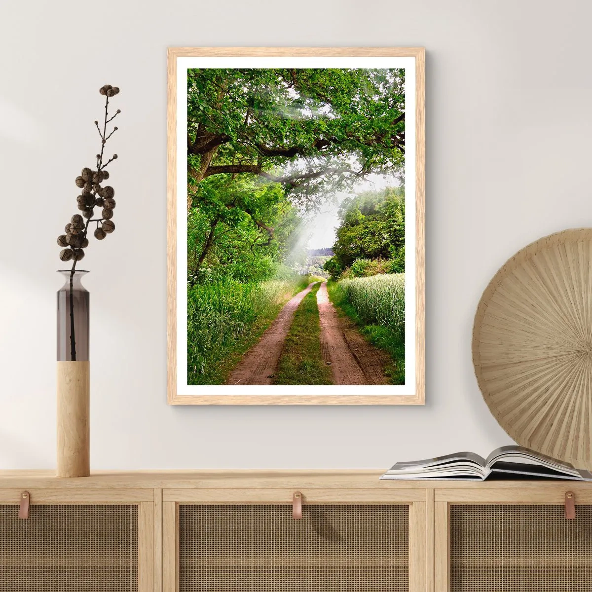 Poster in einem Rahmen aus heller Eiche - Et in Arcadia ego - 50x70 cm