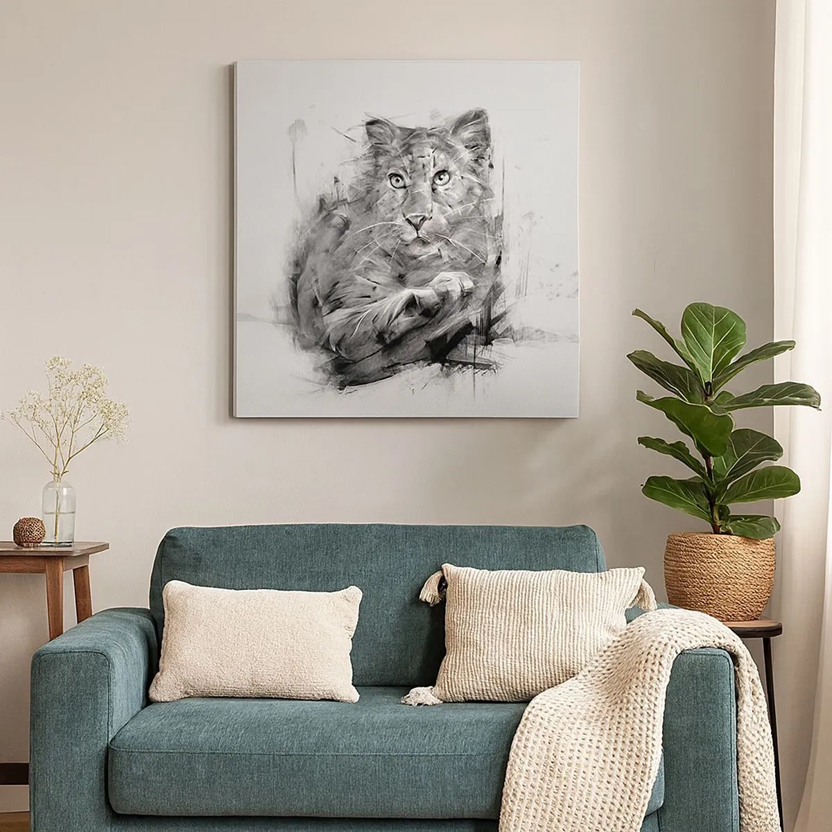 Bild auf Leinwand - Leinwandbild - Ja, ich höre aufmerksam zu - 30x30 cm