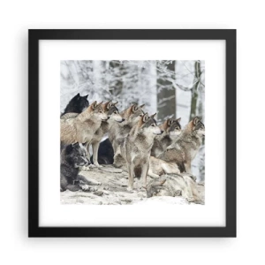 Poster in einem schwarzem Rahmen - Familie und Freunde - 30x30 cm