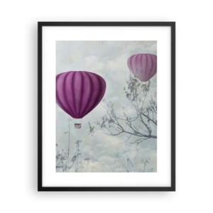 Poster in einem schwarzem Rahmen - Wie Schiffe am Himmel - 40x50 cm