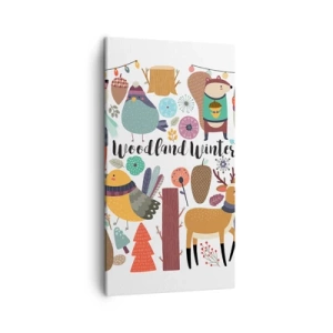 Bild auf Leinwand - Leinwandbild - Märchenhafter Urlaub im Wald - 45x80 cm