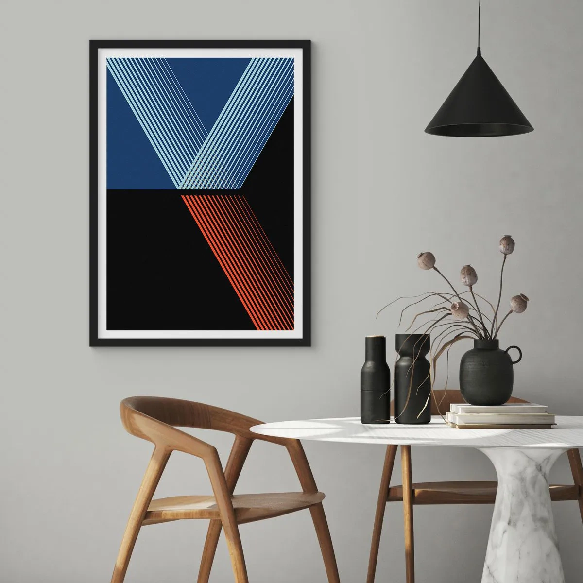 Poster in einem schwarzem Rahmen - Eine einfache Geschichte - 70x100 cm