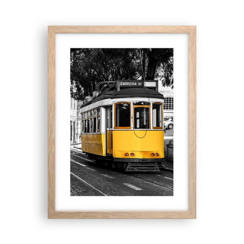 Poster in einem Rahmen aus heller Eiche - Und Fado im Hintergrund - 30x40 cm