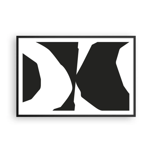 Poster in einem schwarzem Rahmen - Positiv negativ - 91x61 cm