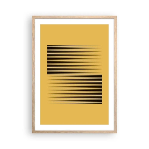 Poster in einem Rahmen aus heller Eiche - Quadratur der Gegensätze - 50x70 cm