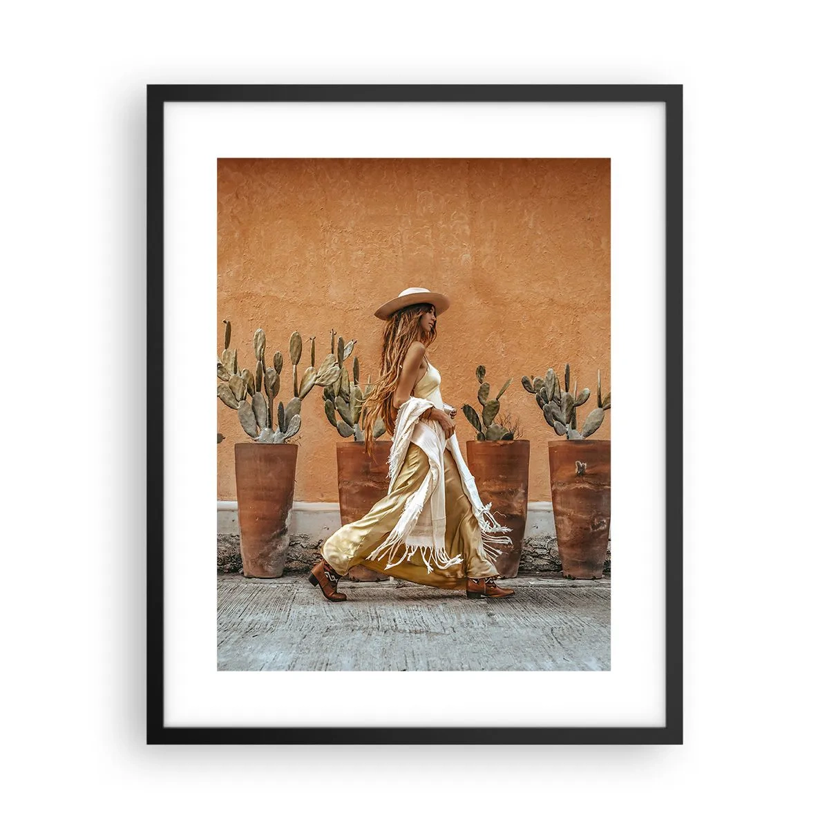 Poster in einem schwarzem Rahmen - Hippie-Stil - 40x50 cm