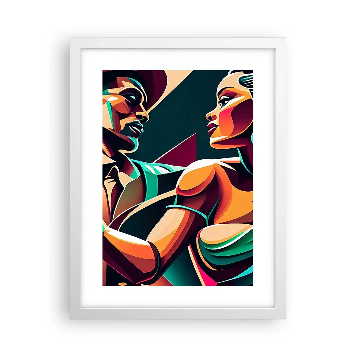 Poster in einem weißen Rahmen - Im Rhythmus des Herzens - 30x40 cm