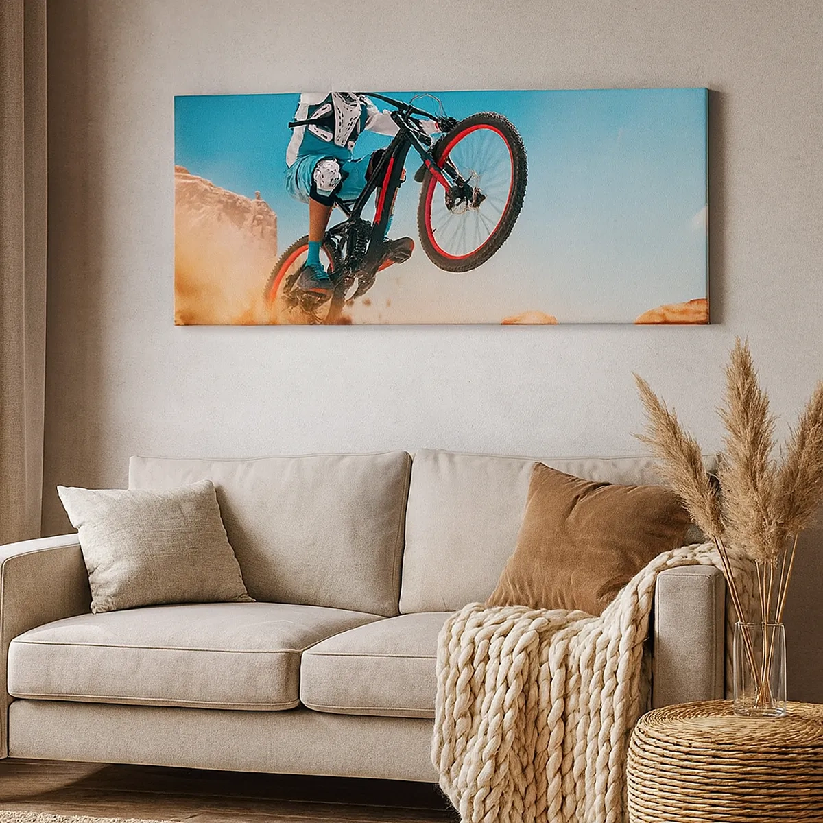 Bild auf Leinwand - Leinwandbild - Fahrrad-Wahnsinn-Dämon - 30x30 cm
