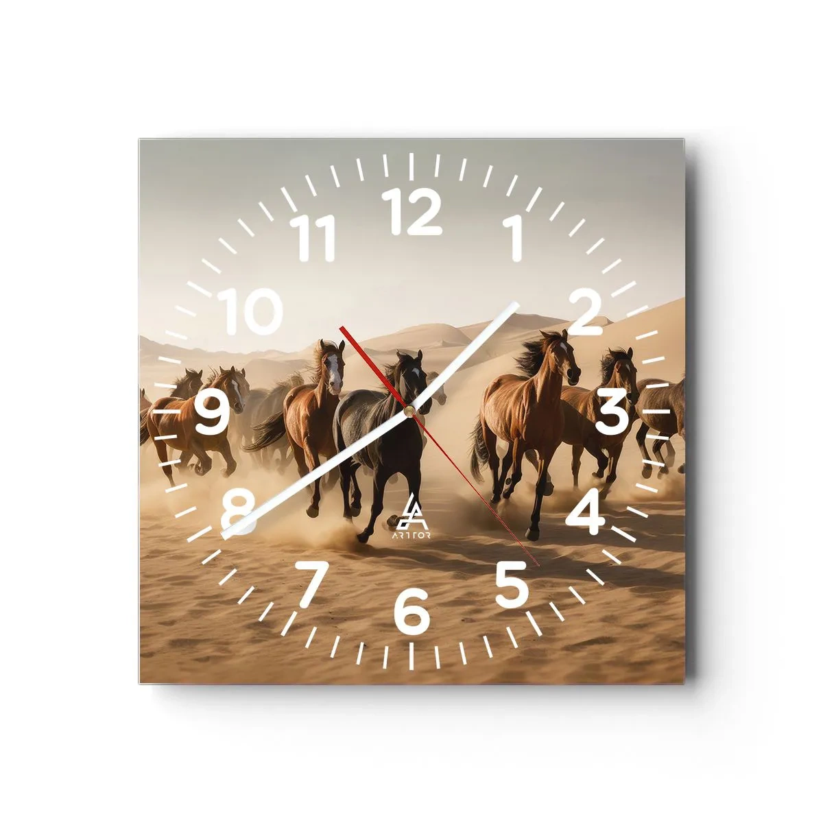 Wanduhr - Glasuhr - Frei wie der Wind - 30x30 cm
