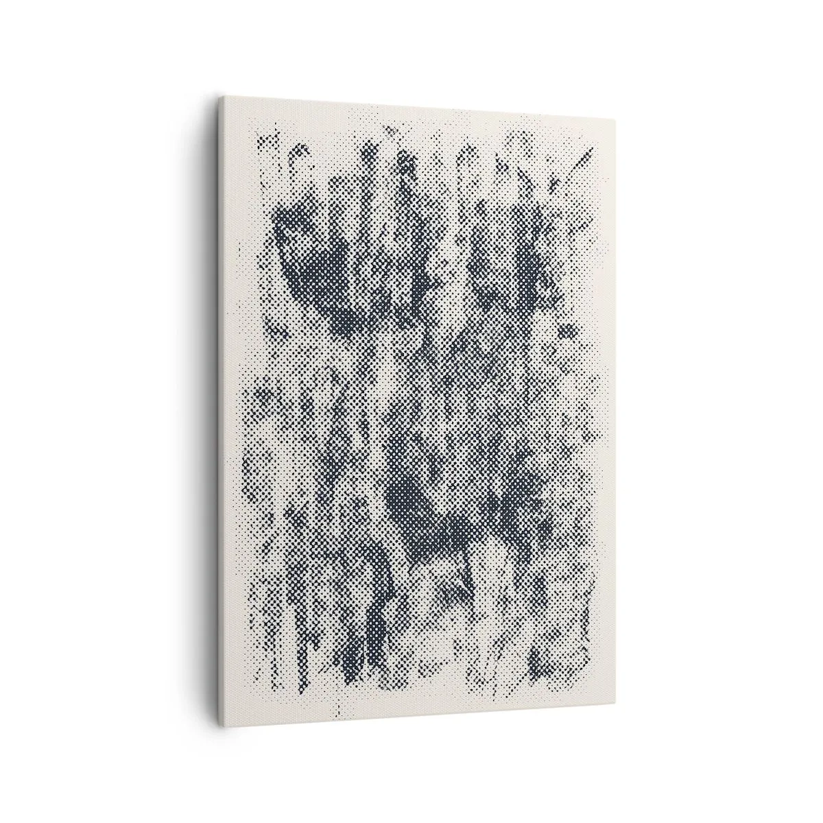 Bild auf Leinwand - Leinwandbild - Abstrakte neblige Komposition in Grautönen - 50x70cm - Nebelige Komposition - Moderne Wanddekoration für Wohnzimmer und Schlafzimmer ARTTOR