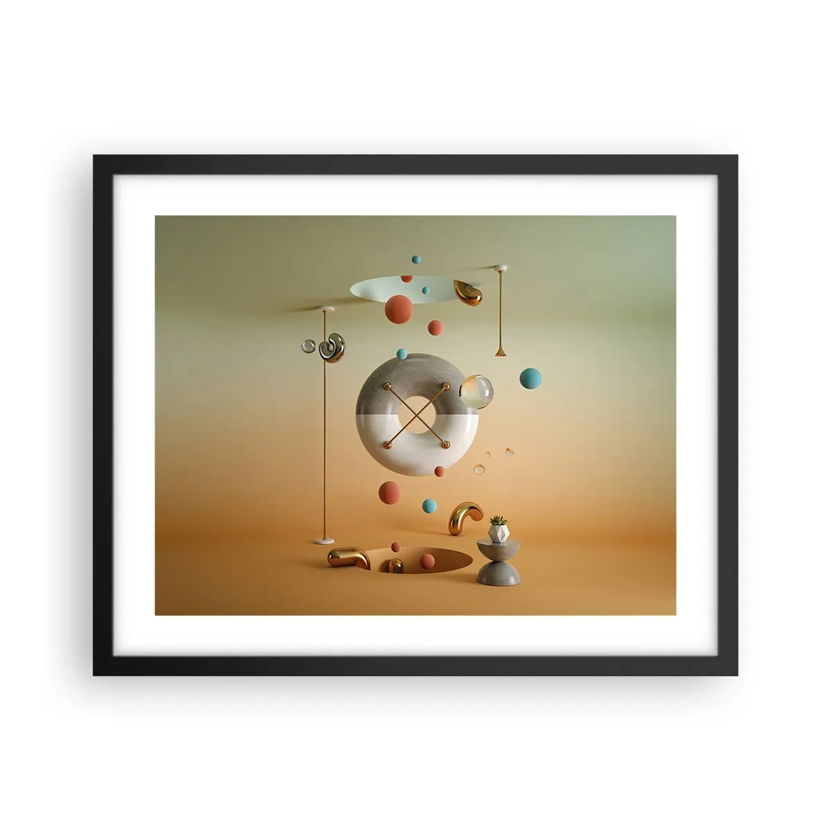 Poster in einem schwarzem Rahmen - Alles kann passieren - 50x40 cm