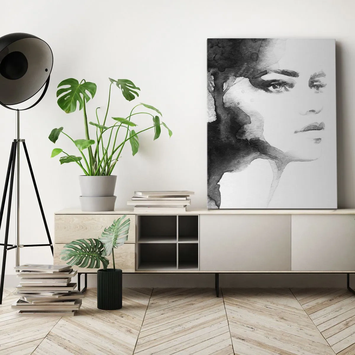 Bild auf Leinwand - Leinwandbild - Aus Geheimnis und Nebel - 45x80 cm