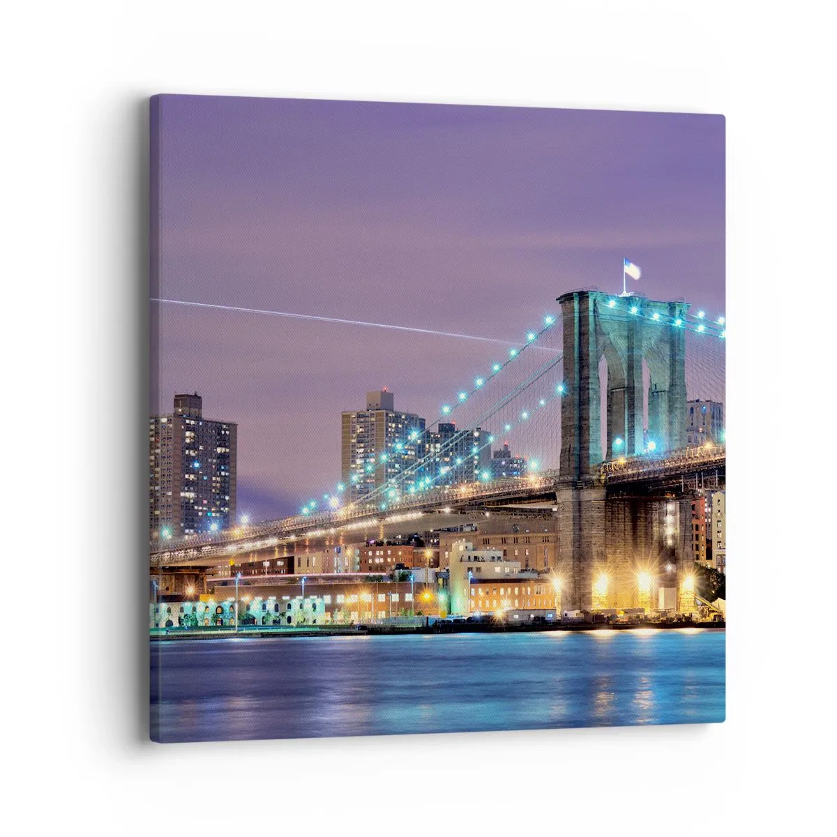 Bild auf Leinwand - Leinwandbild - Seit vielen Jahren die Brooklyn Bridge - 40x40 cm