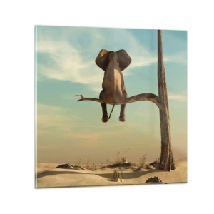 Glasbild - Bild auf glas - Neuer Blickwinkel - 70x70 cm