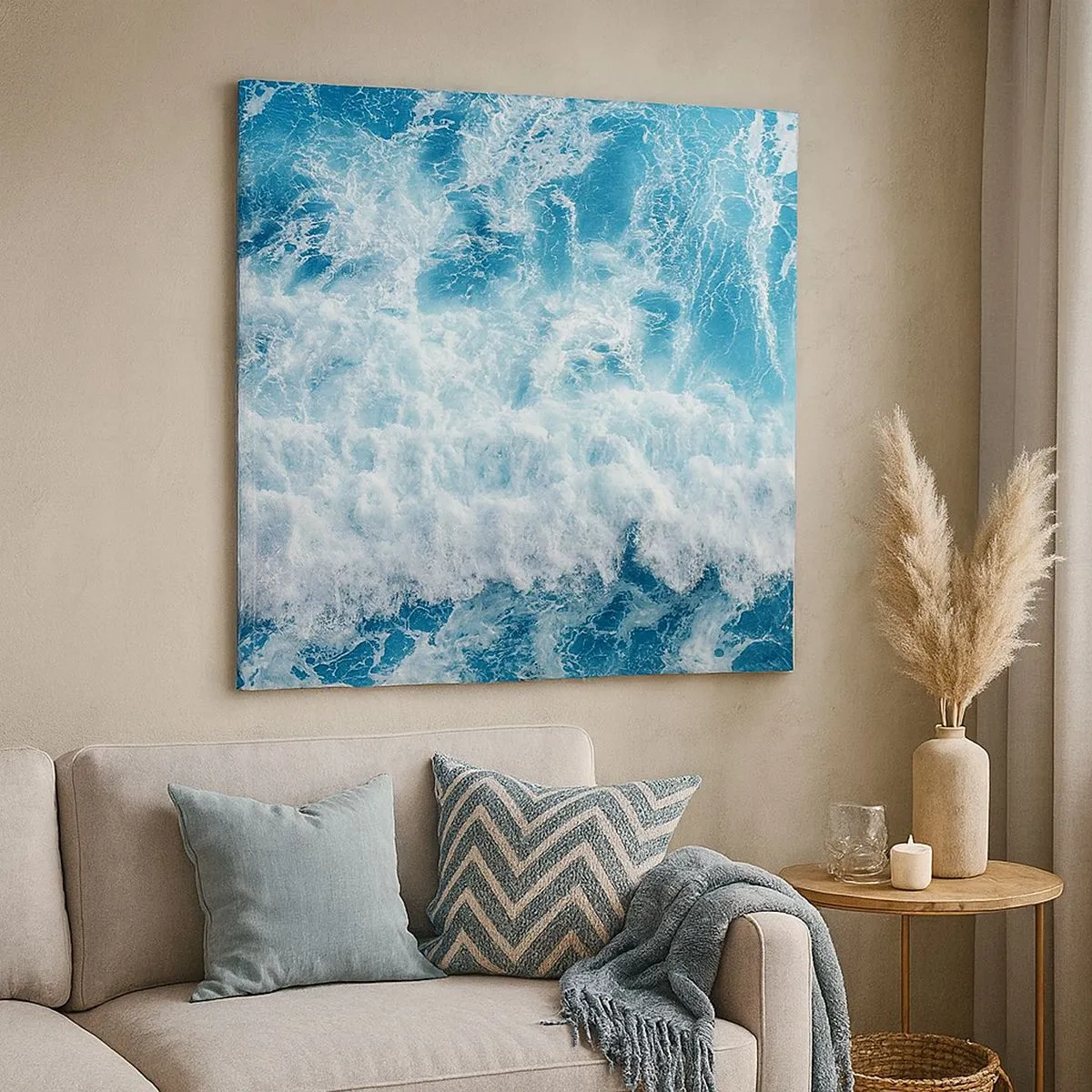 Bild auf Leinwand - Leinwandbild - Freudig und springend - 30x30 cm