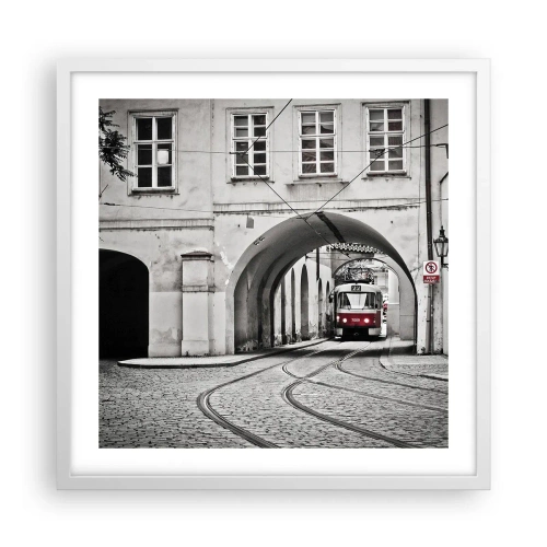 Poster in einem weißen Rahmen - Durch das Stadtlabyrinth - 50x50 cm