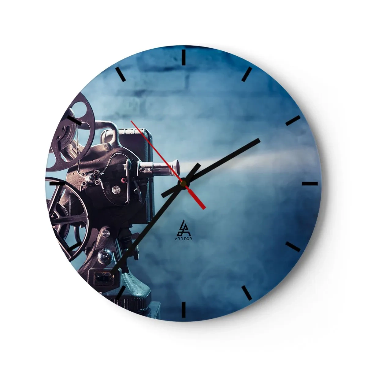 Wanduhr - Glasuhr - Im alten Kino - 40x40 cm