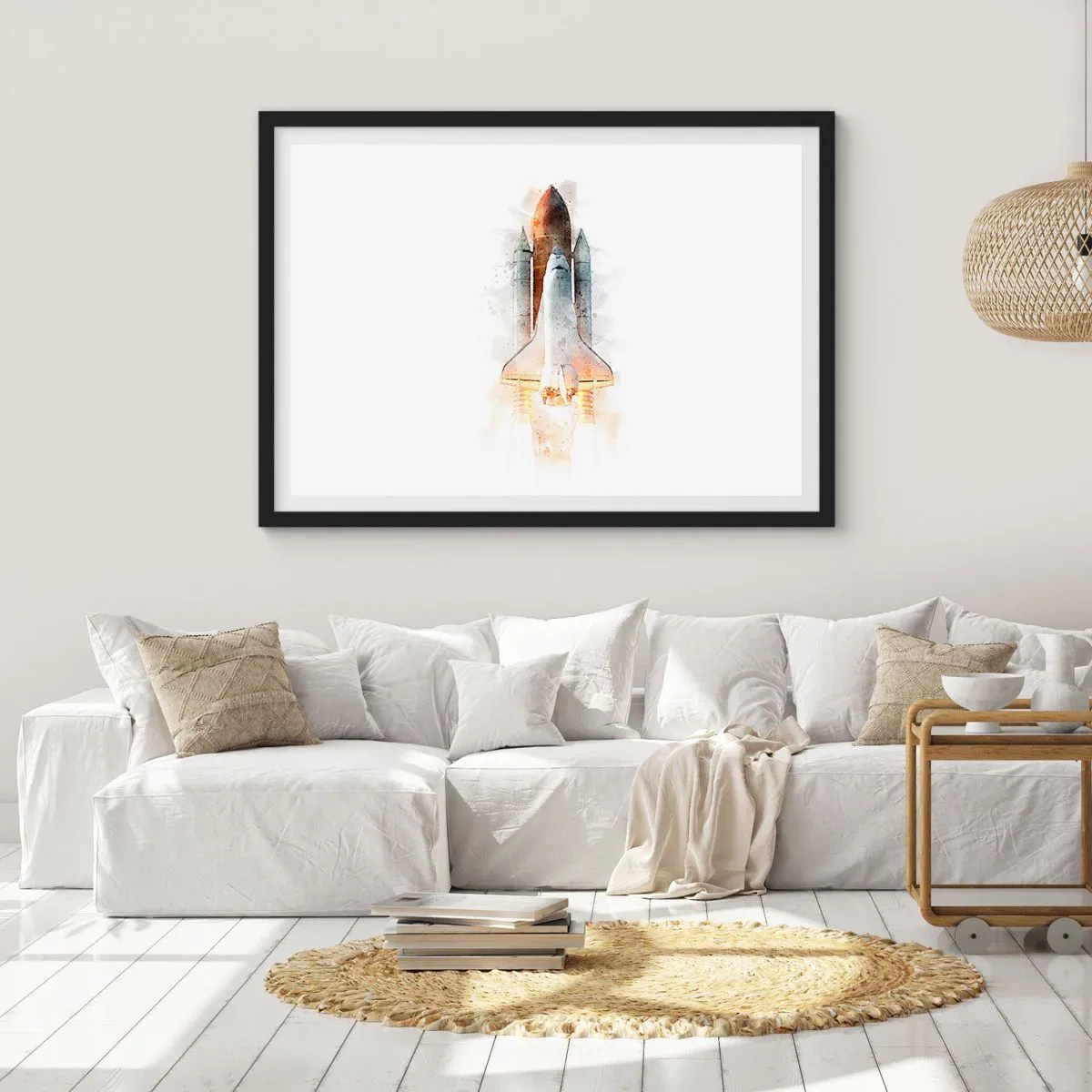 Poster in einem schwarzem Rahmen - Entdecker für den Anfang - 50x40 cm