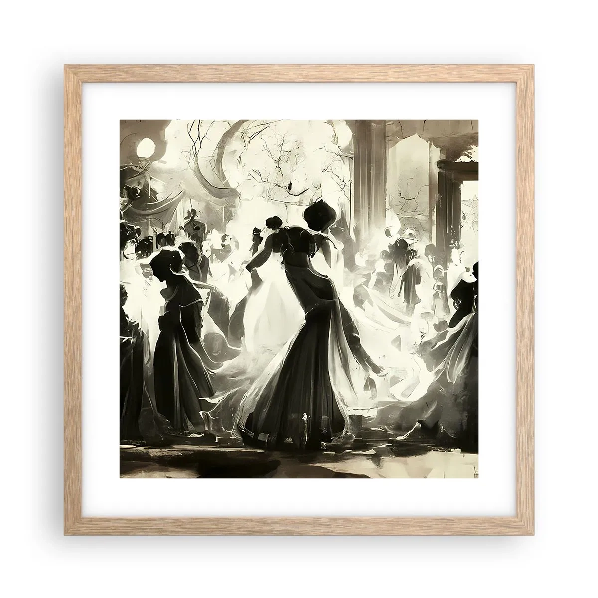 Poster in einem Rahmen aus heller Eiche - Die große Maskerade - 40x40 cm
