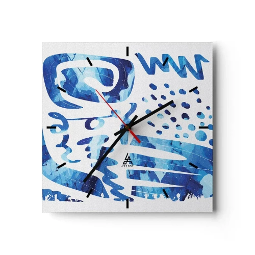 Wanduhr - Glasuhr - Zurück zu den Wurzeln - 40x40 cm