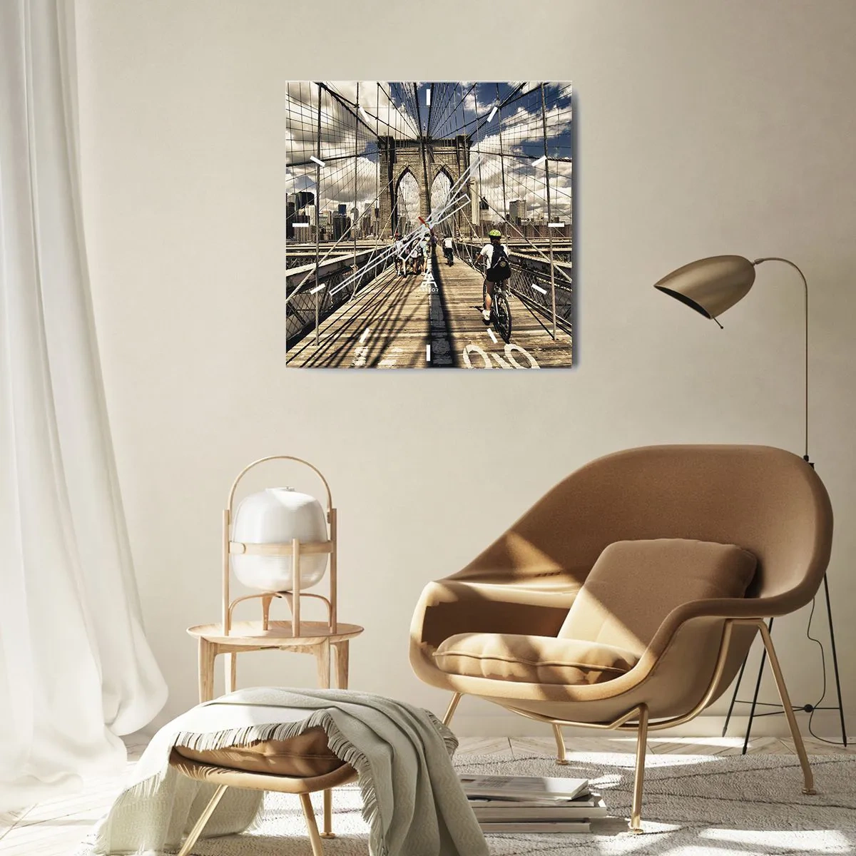 Wanduhr - Glasuhr - Direkt ins Herz der Stadt - 40x40 cm