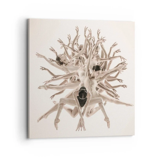 Bild auf Leinwand - Leinwandbild - Aufblühen im Tanz - 70x70 cm