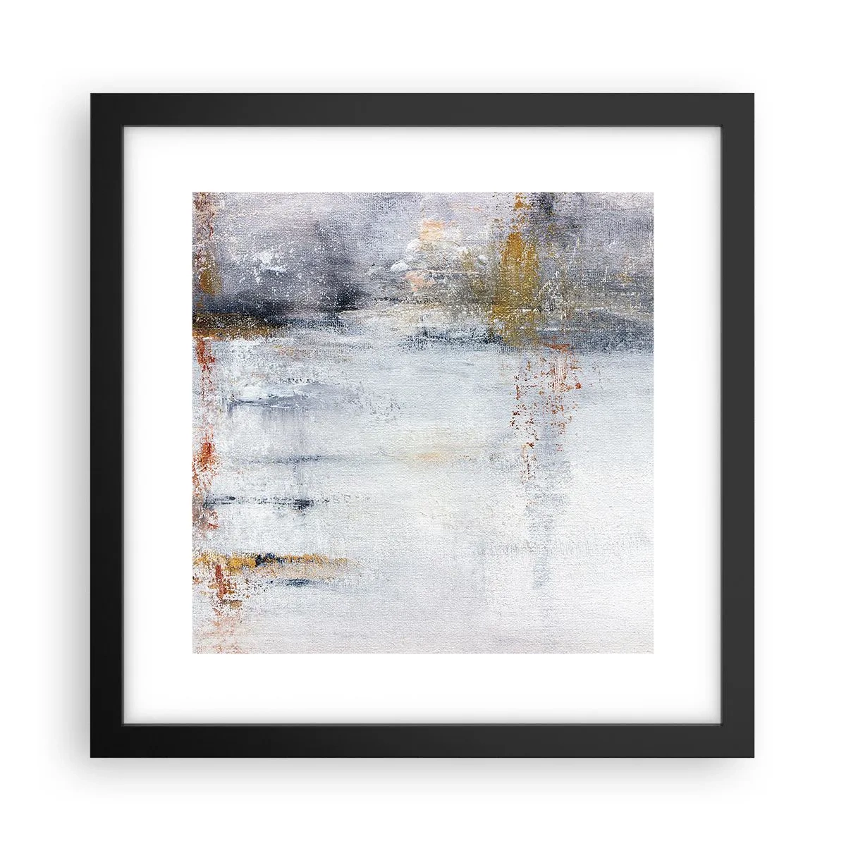 Poster in einem schwarzem Rahmen - Hinter dem Luftvorhang - 30x30 cm