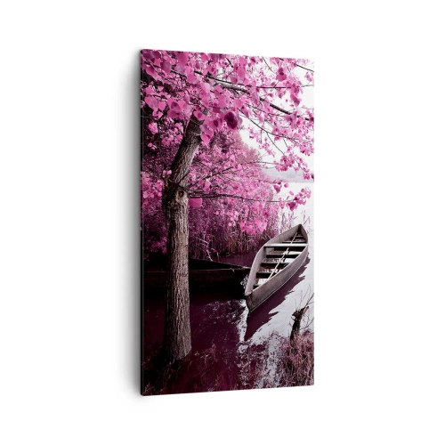 Bild auf Leinwand - Leinwandbild - In rosa Stille - 45x80 cm