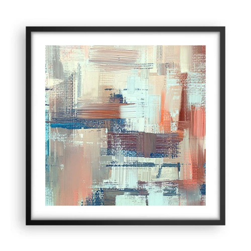 Poster in einem schwarzem Rahmen - Zum Licht kommen - 50x50 cm