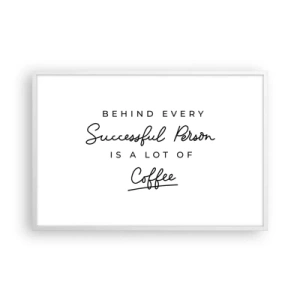 Poster in einem weißen Rahmen - Erfolgsgeheimnis - 91x61 cm