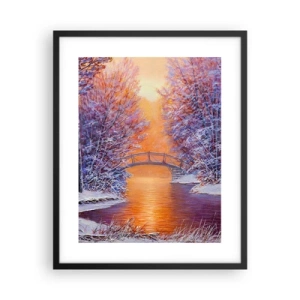 Poster in einem schwarzem Rahmen - Treffen wir uns hier - 40x50 cm