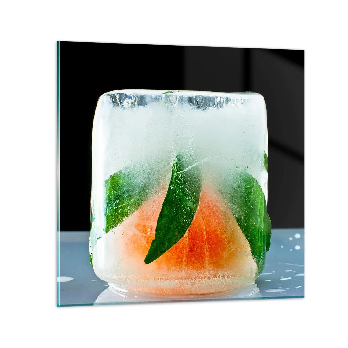 Glasbild - Bild auf glas - Frisch und kühl - 50x50 cm