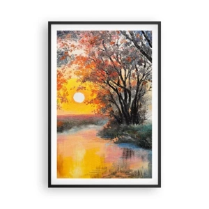 Poster in einem schwarzem Rahmen - Herbststimmung - 61x91 cm