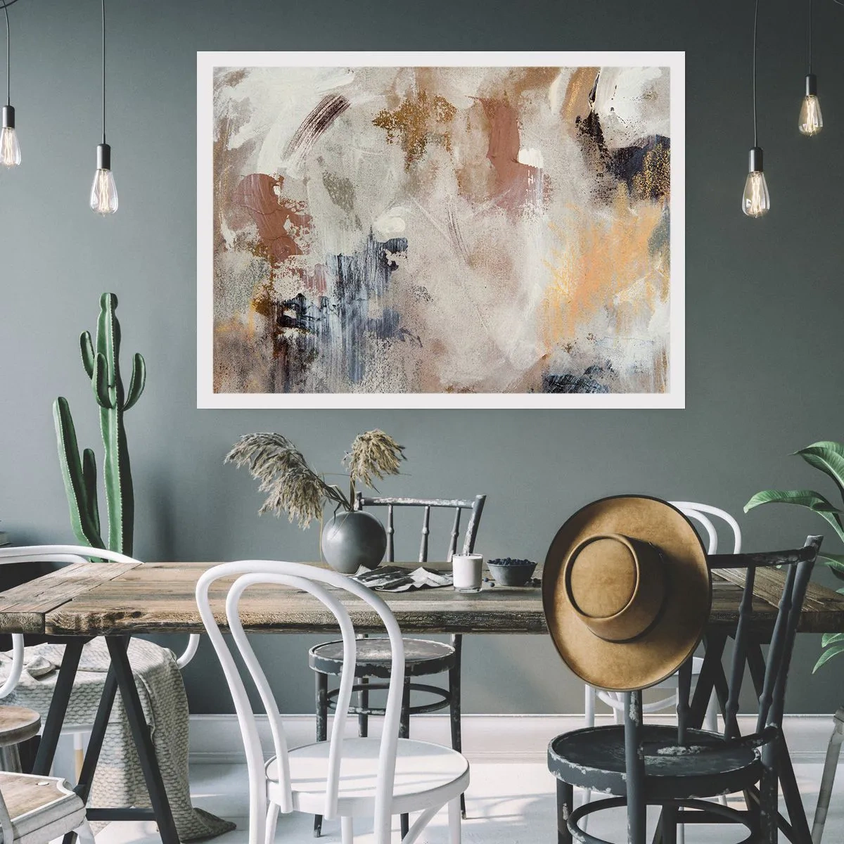 Poster - Neblige Abstraktion - 40x30 cm