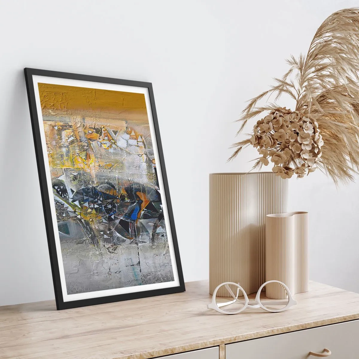 Poster in einem schwarzem Rahmen - Alles wird gut - 70x100 cm