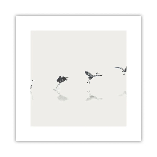 Poster - Vier einfache Schritte - 30x30 cm