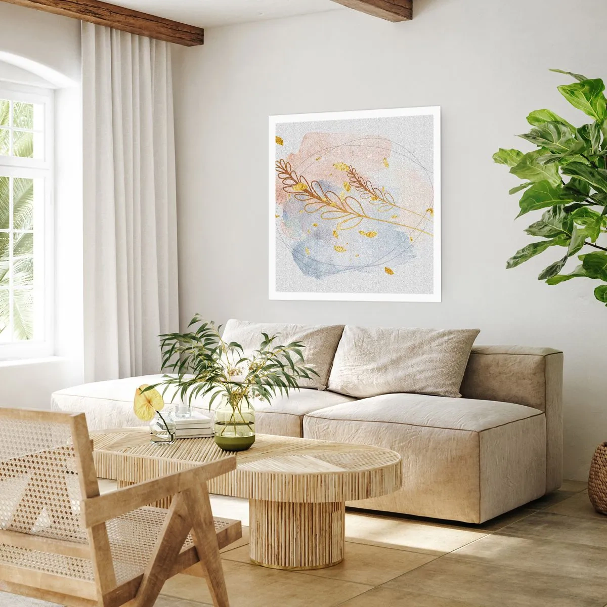 Poster - Goldenr Hauch - 50x50 cm