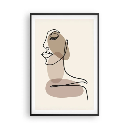 Poster in einem schwarzem Rahmen - Eine gewisse Linie der Schönheit - 61x91 cm