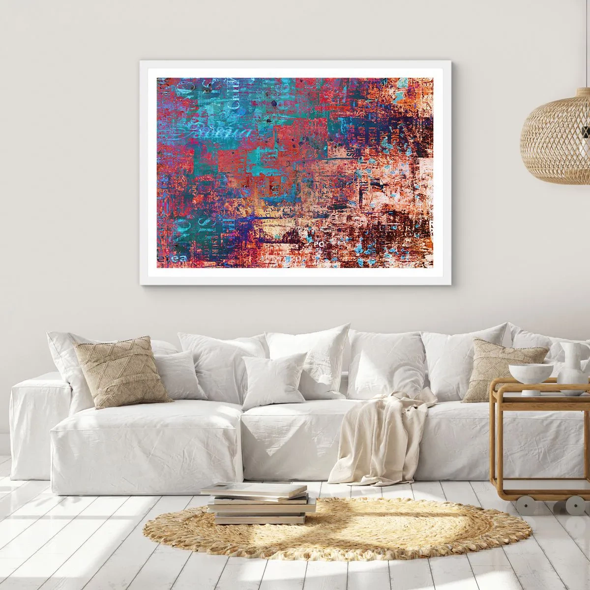 Poster in einem weißen Rahmen - Erinnerung und Vergessen - 100x70 cm