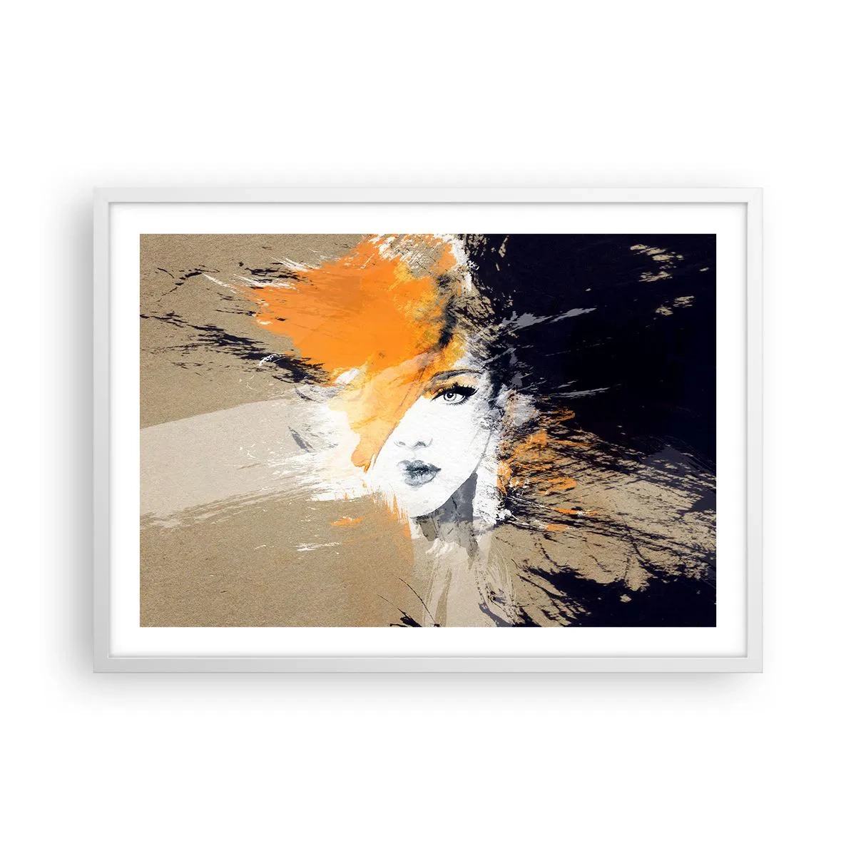 Poster in einem weißen Rahmen - Und es ist Licht - 70x50 cm